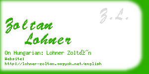 zoltan lohner business card